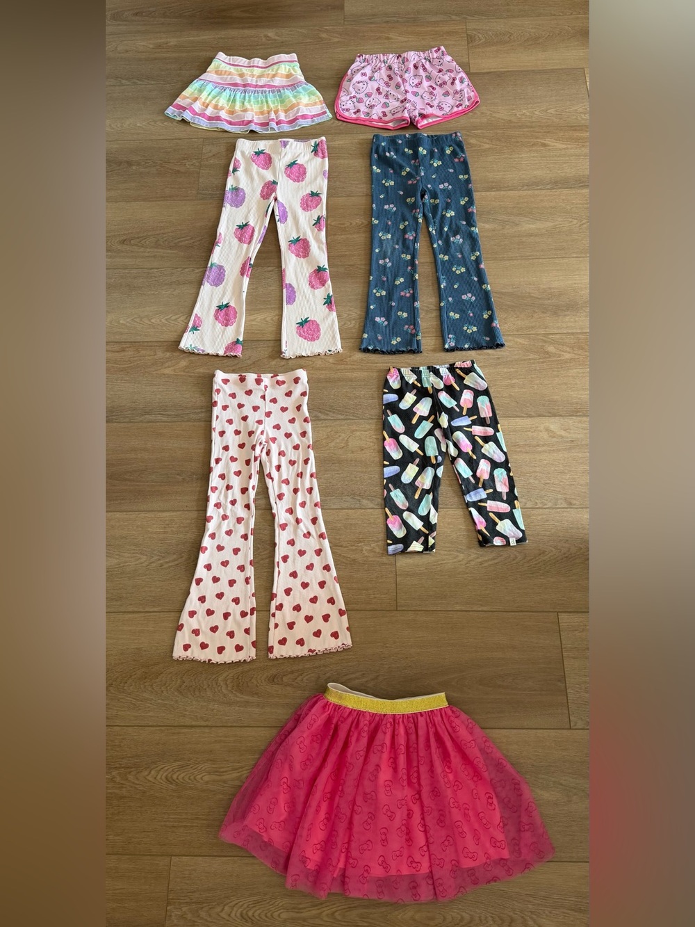 Girls size 7 pant/short/skort/skirt/capri bundle